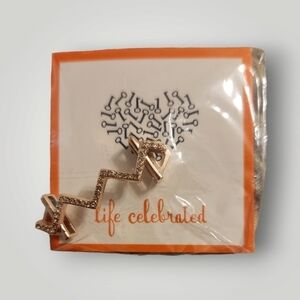 Keep Collective Charm Zig Zag Pave Rose Gold